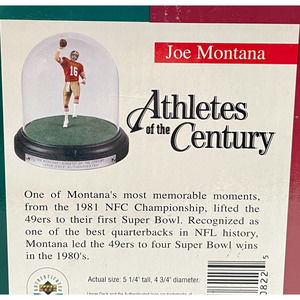 Upper Deck Tributes Joe Montana Figurine Athletes of the Century SF 49ers NFL
